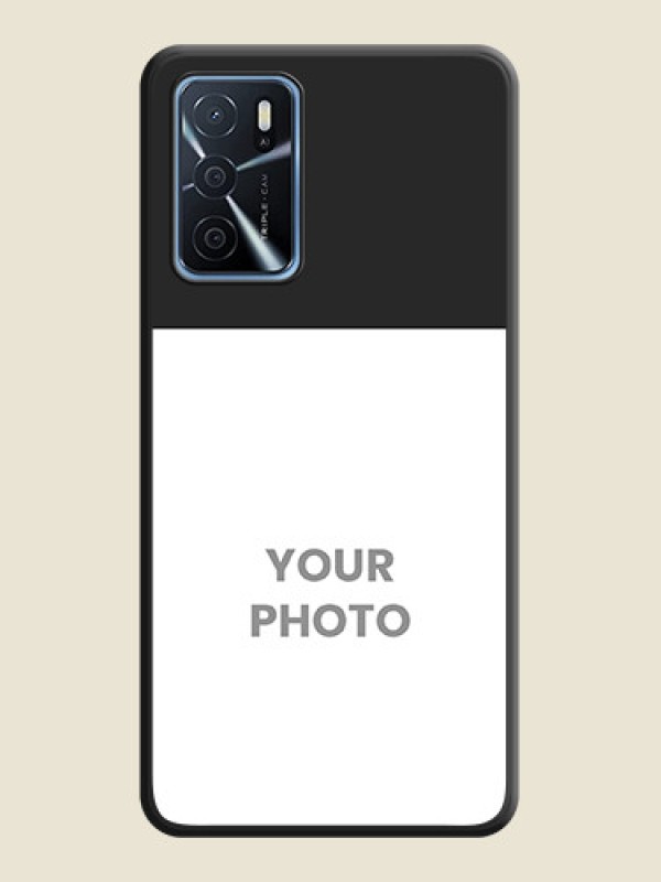 Custom Image Upload With Space Black Color On Custom Soft Matte Mobile Back Cover - Oppo A16 - alternate view