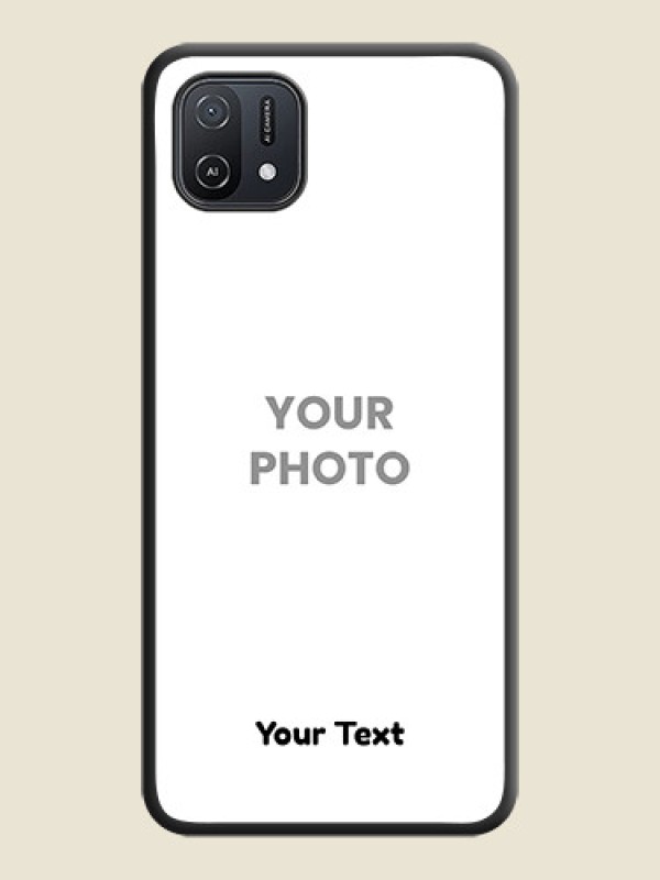 Custom Full Single Pic Upload With Text On Space Black Personalized Soft Matte Phone Covers -Oppo A16E - alternate view