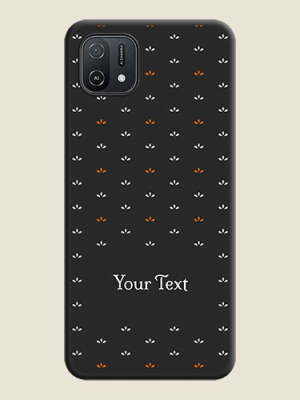Custom Simple Pattern With Custom Text On Space Black Personalized Soft Matte Phone Covers -Oppo A16E - alternate view