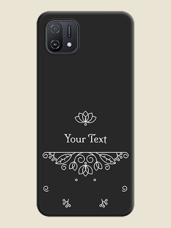 Custom Lotus Garden Custom Text On Space Black Personalized Soft Matte Phone Covers -Oppo A16E - alternate view