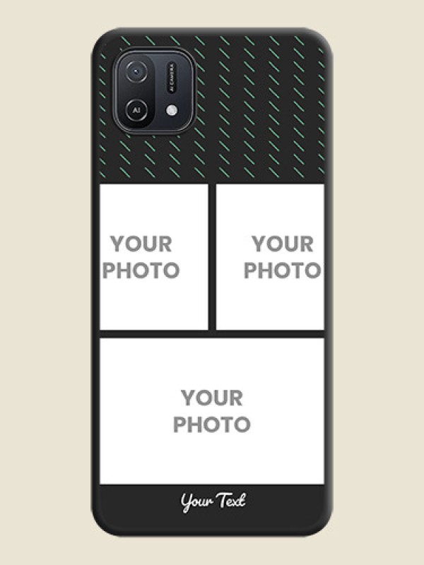 Custom Cross Dotted Pattern with 2 Image Holder  on Personalised Space Black Soft Matte Cases - Oppo A16K - alternate view