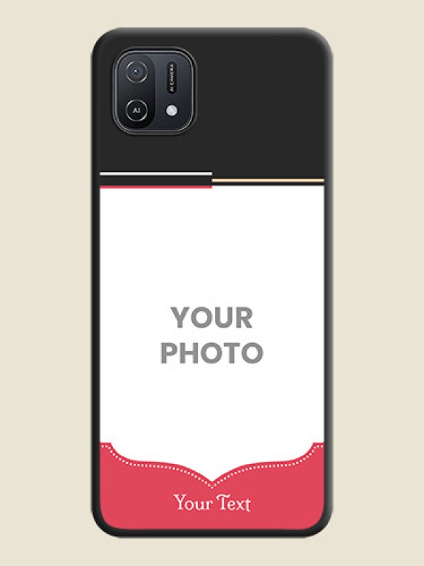 Custom Classic Plain Design with Name on Photo on Space Black Soft Matte Phone Cover - Oppo A16K - alternate view