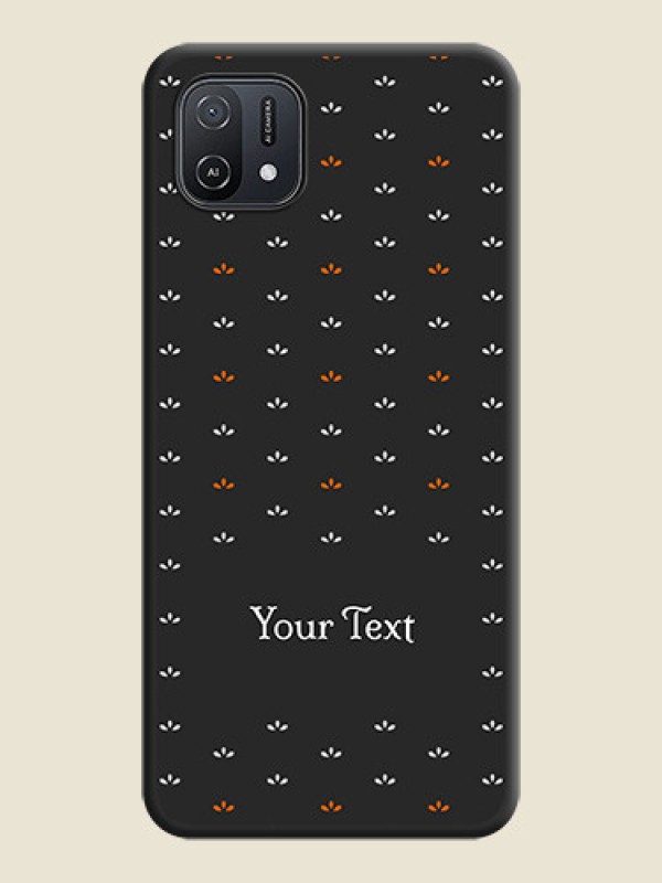 Custom Simple Pattern With Custom Text On Space Black Personalized Soft Matte Phone Covers -Oppo A16K - alternate view