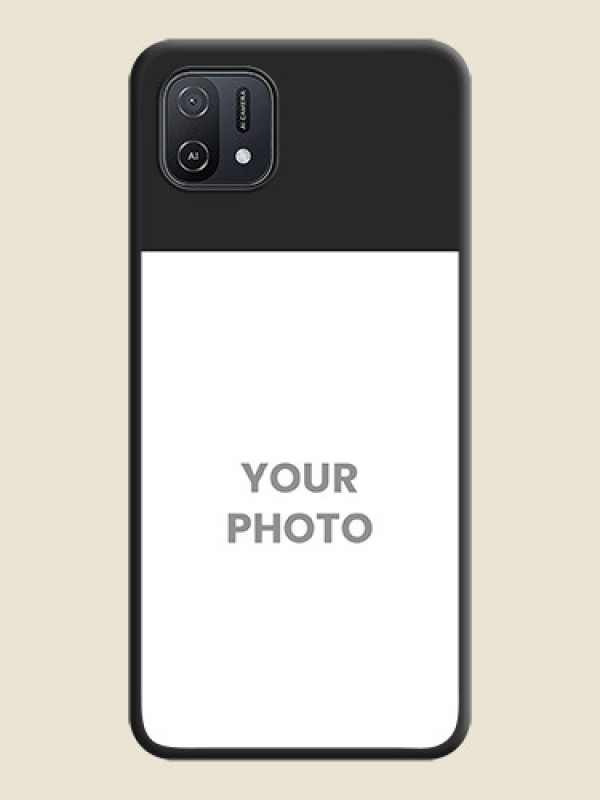 Custom Image Upload With Space Black Color On Custom Soft Matte Mobile Back Cover - Oppo A16K - alternate view
