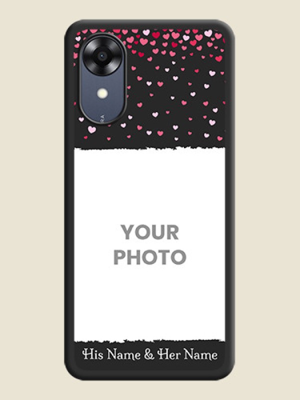 Custom Fall in Love with Your Partner  on Photo on Space Black Soft Matte Phone Cover - Oppo A17k - alternate view