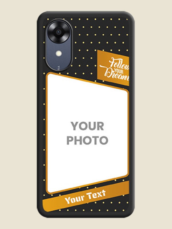 Custom Follow Your Dreams with White Dots on Space Black Custom Soft Matte Phone Cases - Oppo A17k - alternate view