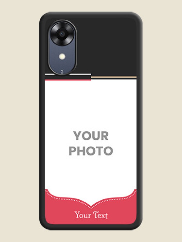 Custom Classic Plain Design with Name on Photo on Space Black Soft Matte Phone Cover - Oppo A17k - alternate view