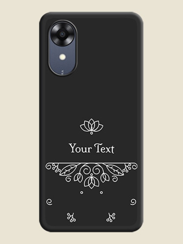 Custom Lotus Garden Custom Text On Space Black Personalized Soft Matte Phone Covers -Oppo A17K - alternate view