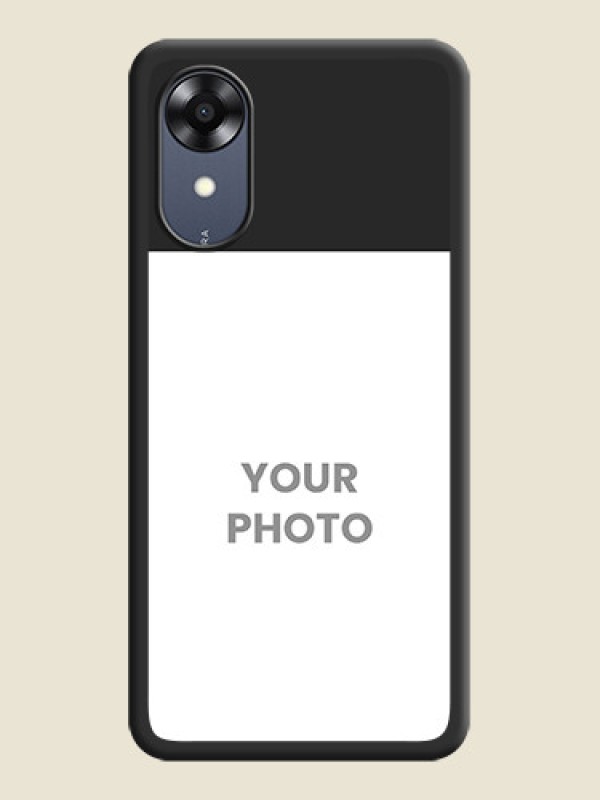 Custom Image Upload With Space Black Color On Custom Soft Matte Mobile Back Cover - Oppo A17K - alternate view