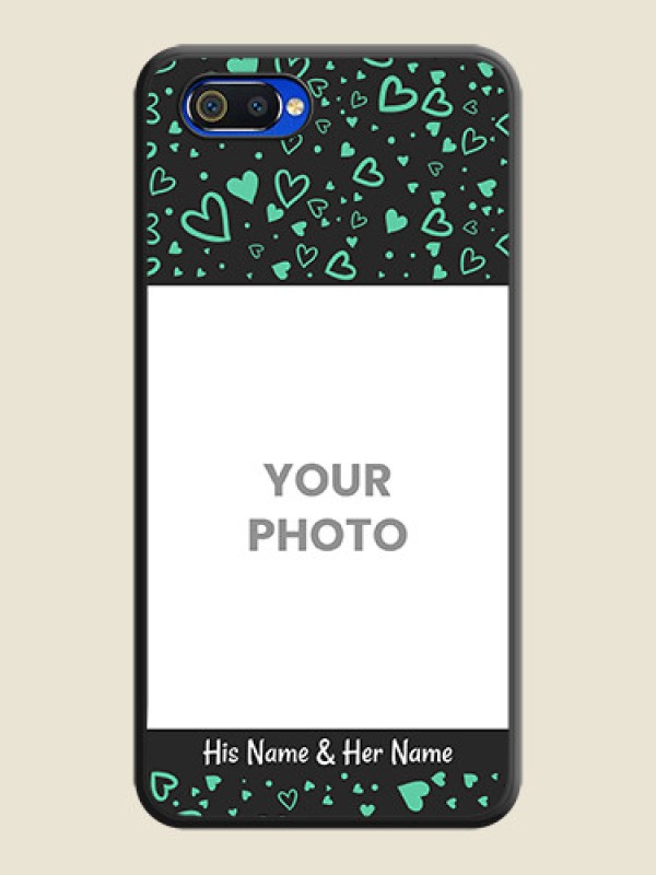 Custom Sea Green Indefinite Love Pattern on Photo on Space Black Soft Matte Mobile Cover - Oppo A1k - alternate view