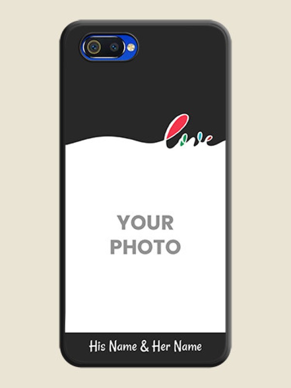 Custom Fall in Love Pattern with Picture on Photo on Space Black Soft Matte Mobile Case - Oppo A1k - alternate view