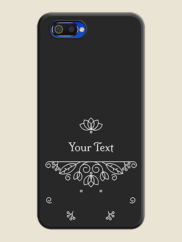 Custom Lotus Garden Custom Text On Space Black Personalized Soft Matte Phone Covers -Oppo A1K - alternate view