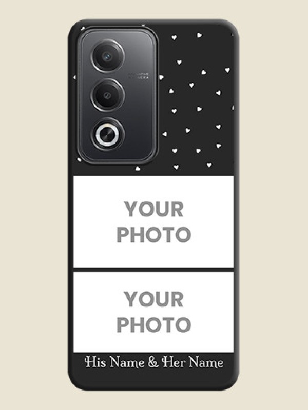 Custom Miniature Love Symbols with Name On Space Black Custom Soft Matte Mobile Back Cover - Oppo A3 Pro 5G - alternate view