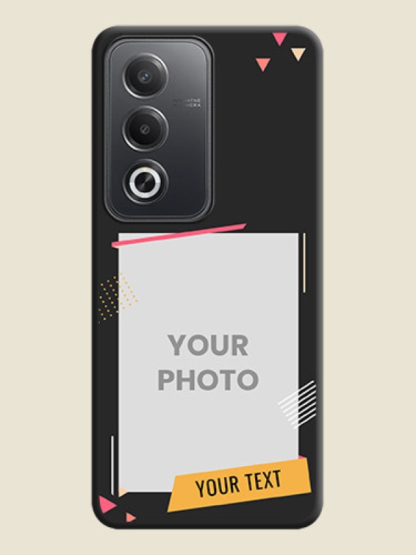 Custom Photo Frame with Triangle Small Dots on Photo On Space Black Custom Soft Matte Mobile Back Cover - Oppo A3 Pro 5G - alternate view