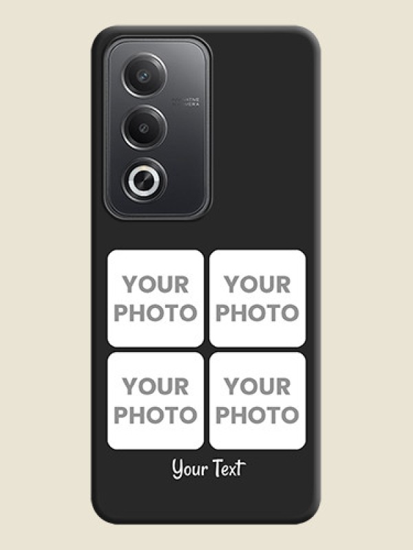 Custom Floral Art with 6 Image Holder on Photo On Space Black Custom Soft Matte Mobile Back Cover - Oppo A3 Pro 5G - alternate view