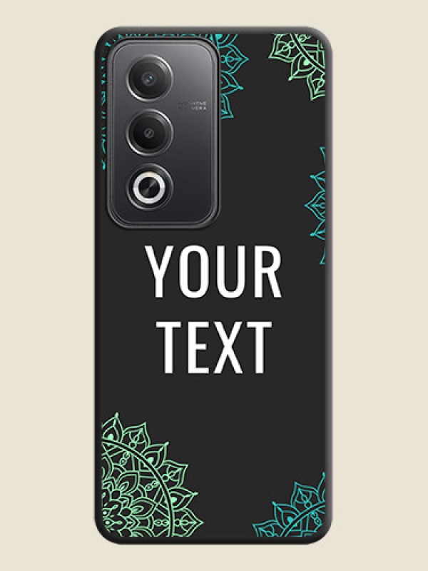 Custom Your Name with Floral Design On Space Black Custom Soft Matte Mobile Back Cover - Oppo A3 Pro 5G - alternate view