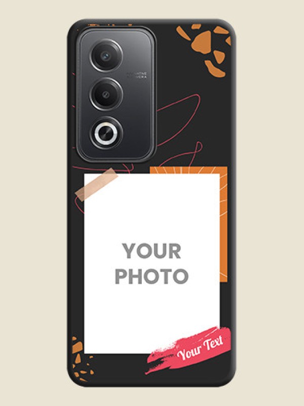 Custom Orange Photo Frame On Space Black Custom Soft Matte Mobile Back Cover - Oppo A3 Pro 5G - alternate view