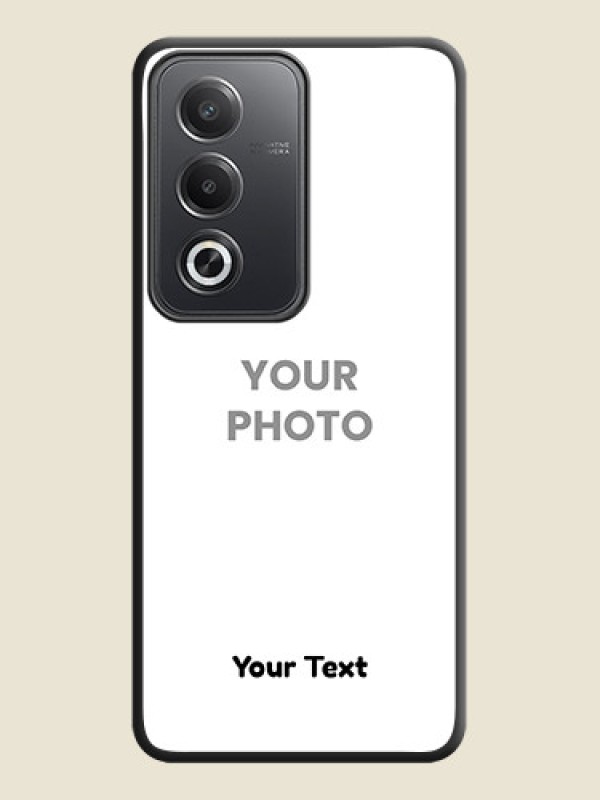 Custom Full Single Pic Upload With Text On Space Black Custom Soft Matte Mobile Back Cover - Oppo A3 Pro 5G - alternate view