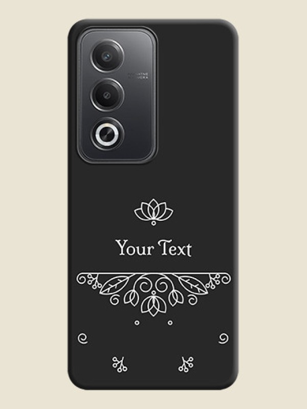 Custom Lotus Garden Custom Text On Space Black Custom Soft Matte Mobile Back Cover - Oppo A3 Pro 5G - alternate view