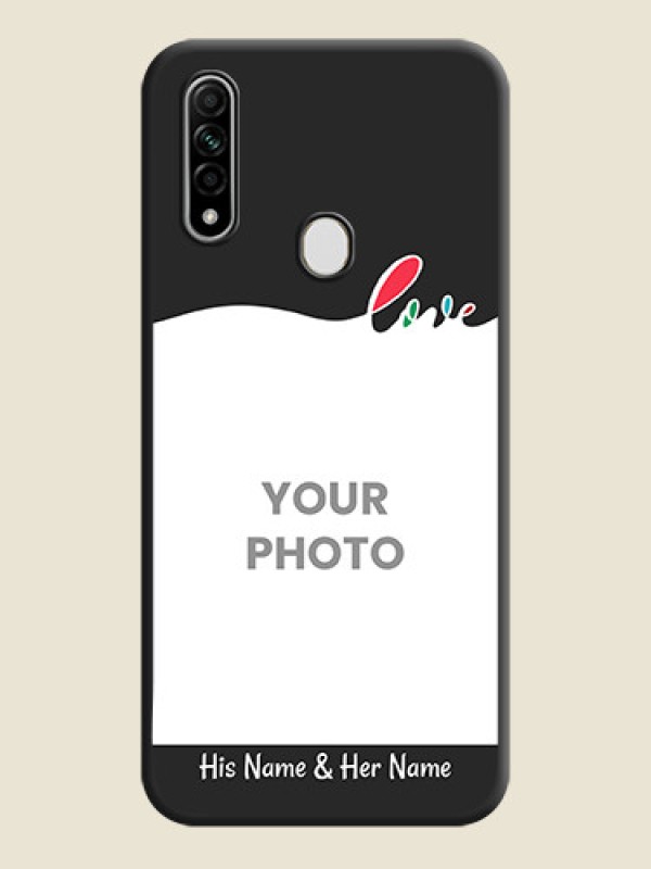 Custom Fall in Love Pattern with Picture - Photo on Space Black Soft Matte Mobile Case - Oppo A31 - alternate view