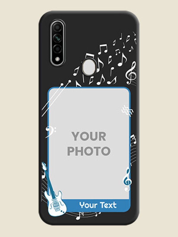 Custom Musical Theme Design with Text - Photo on Space Black Soft Matte Mobile Case - Oppo A31 - alternate view