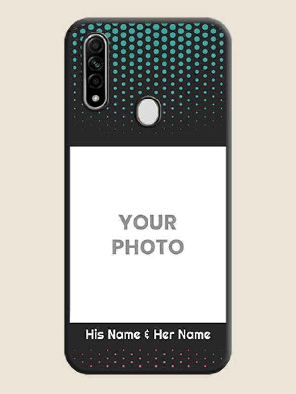 Custom Faded Dots with Grunge Photo Frame and Text on Space Black Custom Soft Matte Phone Cases - Oppo A31 - alternate view