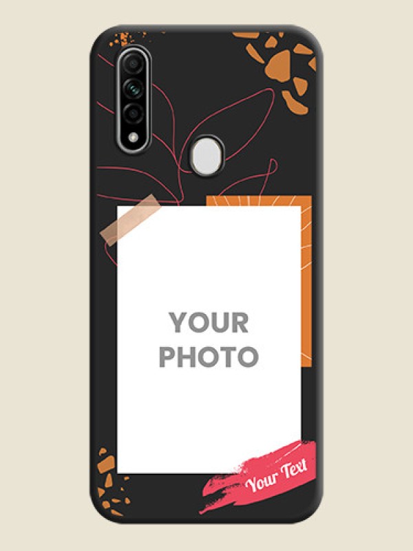 Custom Orange Photo Frame on Space Black Custom Soft Matte Phone Back Cover - Oppo A31 - alternate view