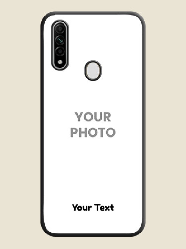 Custom Full Single Pic Upload With Text On Space Black Personalized Soft Matte Phone Covers -Oppo A31 - alternate view