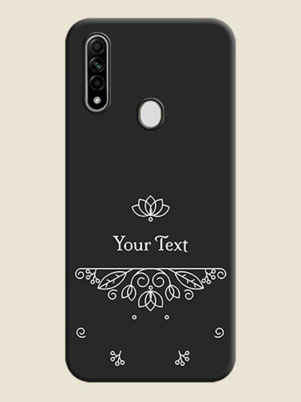 Custom Lotus Garden Custom Text On Space Black Personalized Soft Matte Phone Covers -Oppo A31 - alternate view