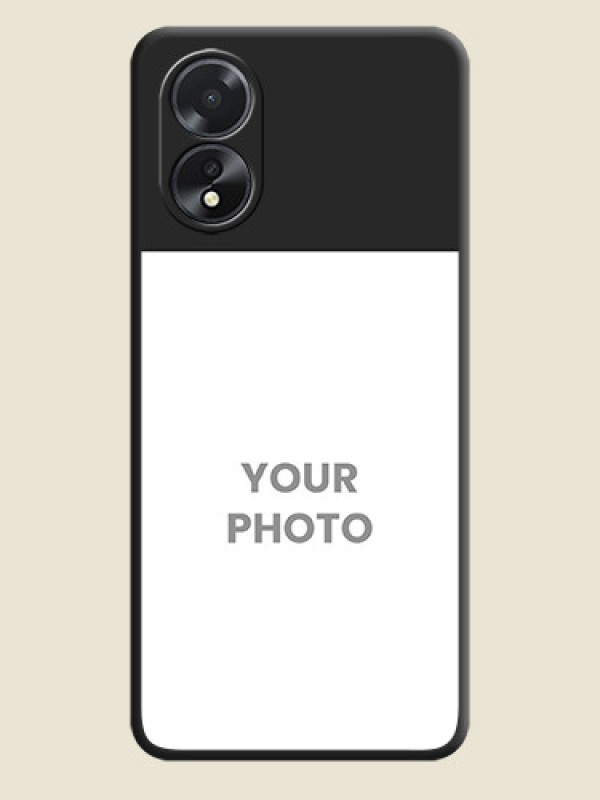 Custom Image Upload With Space Black Color On Custom Soft Matte Mobile Back Cover - Oppo A38 - alternate view