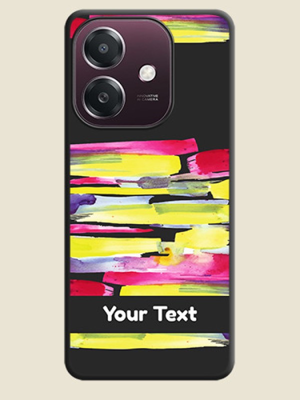 Custom Brush Coloured On Space Black Custom Soft Matte Mobile Back Cover - Oppo A3X 4G - alternate view