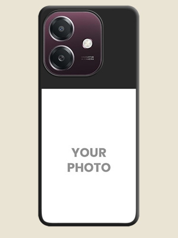 Custom Image Upload With Space Black Color On Custom Soft Matte Mobile Back Cover - Oppo A3X 4G - alternate view