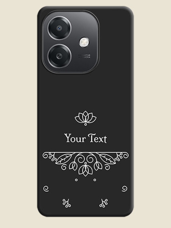 Custom Lotus Garden Custom Text On Space Black Custom Soft Matte Mobile Back Cover - Oppo A3X 5G - alternate view