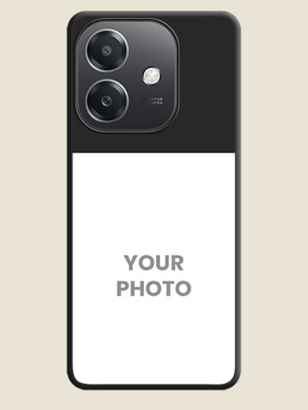 Custom Image Upload With Space Black Color On Custom Soft Matte Mobile Back Cover - Oppo A3X 5G - alternate view