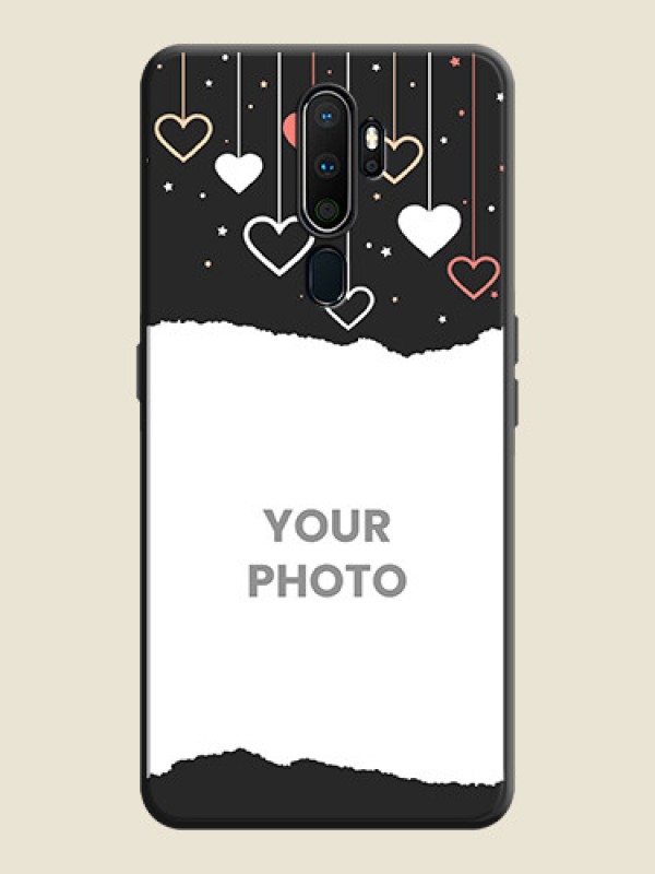 Custom Love Hangings with Splash Wave Picture on Space Black Custom Soft Matte Phone Back Cover - Oppo A5 2020 - alternate view