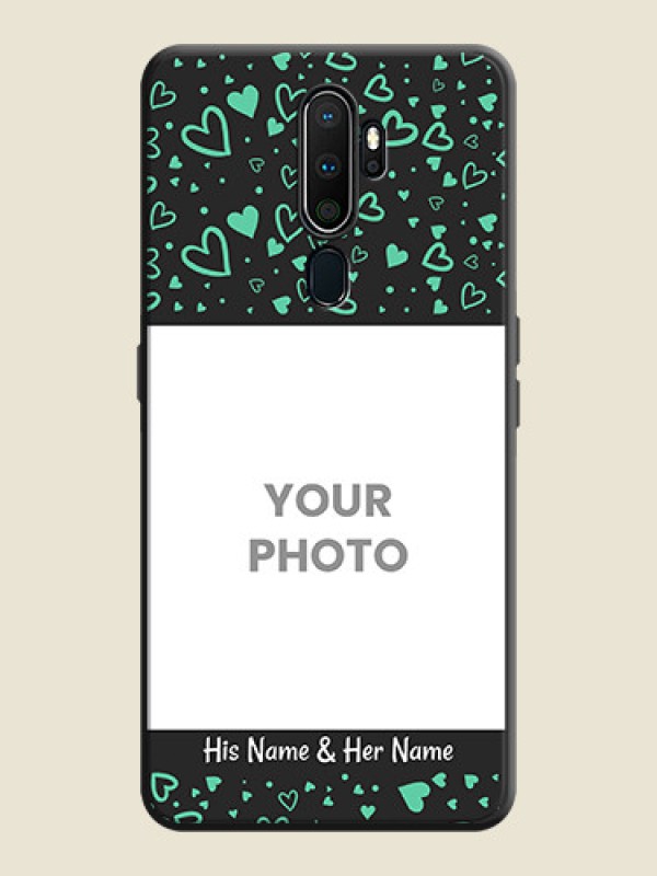 Custom Sea Green Indefinite Love Pattern - Photo on Space Black Soft Matte Mobile Cover - Oppo A5 2020 - alternate view