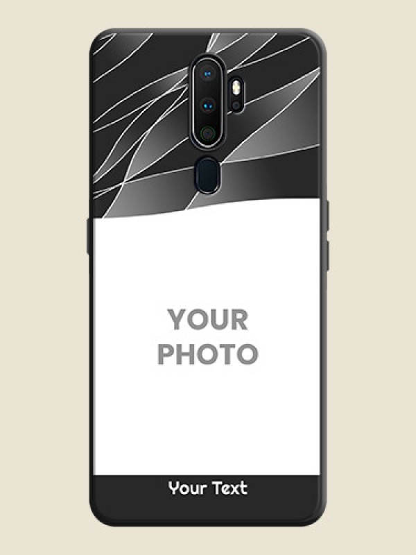 Custom Mixed Wave Lines - Photo on Space Black Soft Matte Mobile Cover - Oppo A5 2020 - alternate view