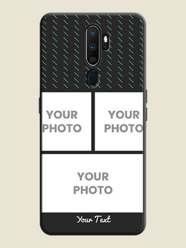 Custom Cross Dotted Pattern with 2 Image Holder  on Personalised Space Black Soft Matte Cases - Oppo A5 2020 - alternate view