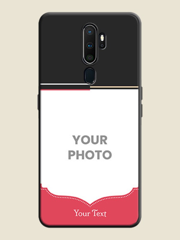 Custom Classic Plain Design with Name - Photo on Space Black Soft Matte Phone Cover - Oppo A5 2020 - alternate view