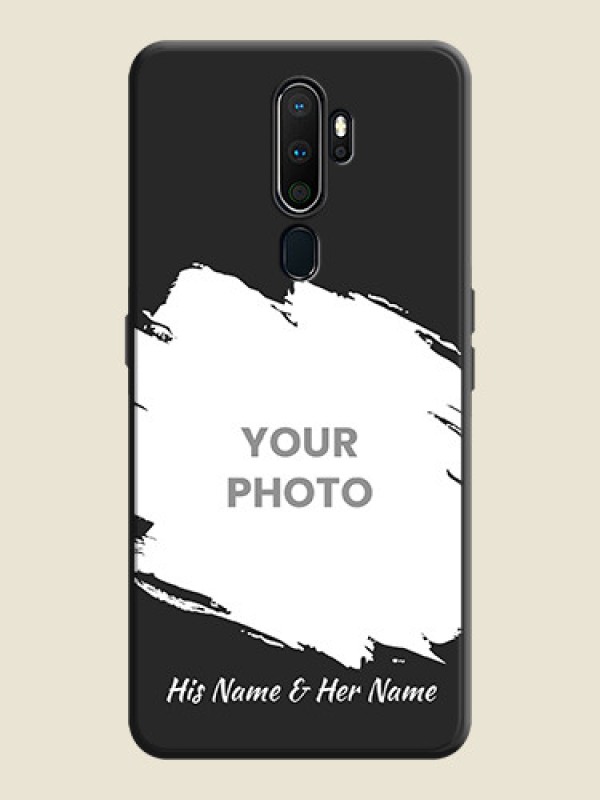 Custom Grunge Brush Strokes - Photo on Space Black Soft Matte Back Cover - Oppo A5 2020 - alternate view