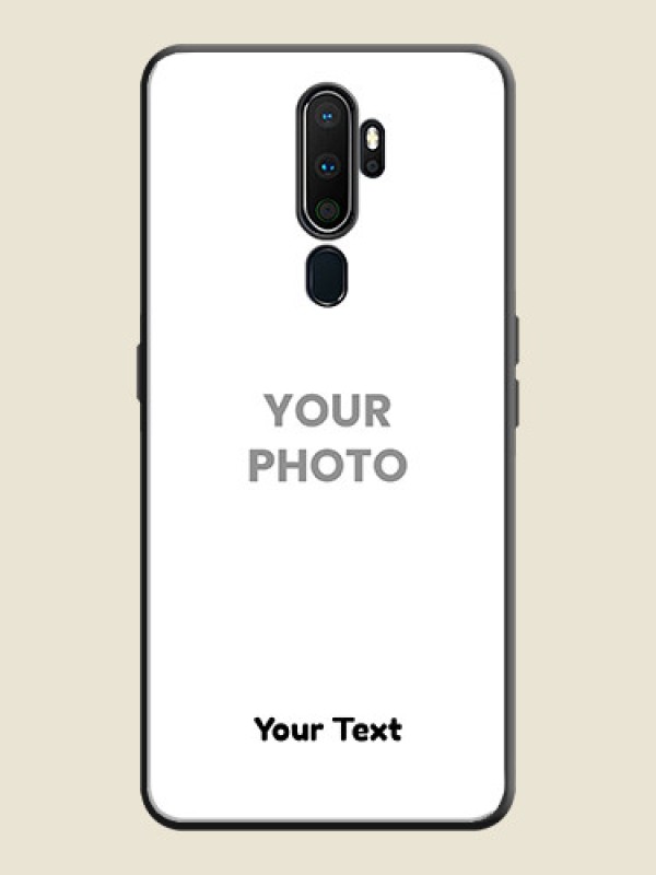 Custom Full Single Pic Upload With Text On Space Black Personalized Soft Matte Phone Covers -Oppo A5 2020 - alternate view