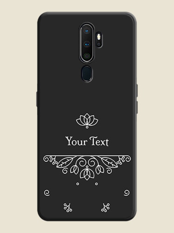 Custom Lotus Garden Custom Text On Space Black Personalized Soft Matte Phone Covers -Oppo A5 2020 - alternate view