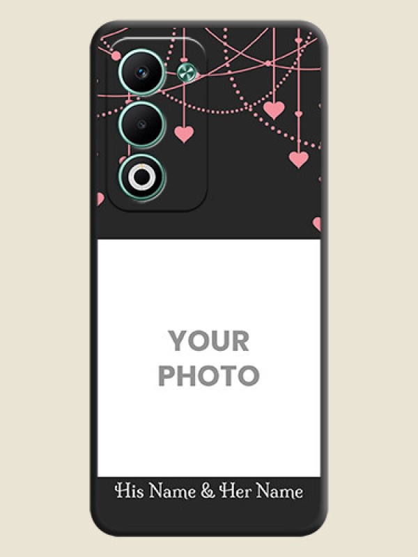 Custom Pink Love Hangings with Text On Space Black Custom Soft Matte Mobile Back Cover - Oppo A5 5G - alternate view