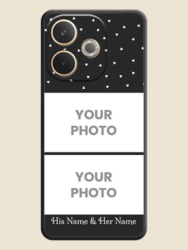 Custom Miniature Love Symbols with Name On Space Black Custom Soft Matte Mobile Back Cover - Oppo A5 Pro 5G - alternate view