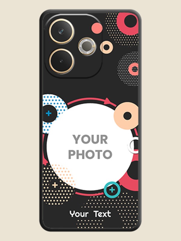 Custom Multicoloured Round Image On Space Black Custom Soft Matte Mobile Back Cover - Oppo A5 Pro 5G - alternate view