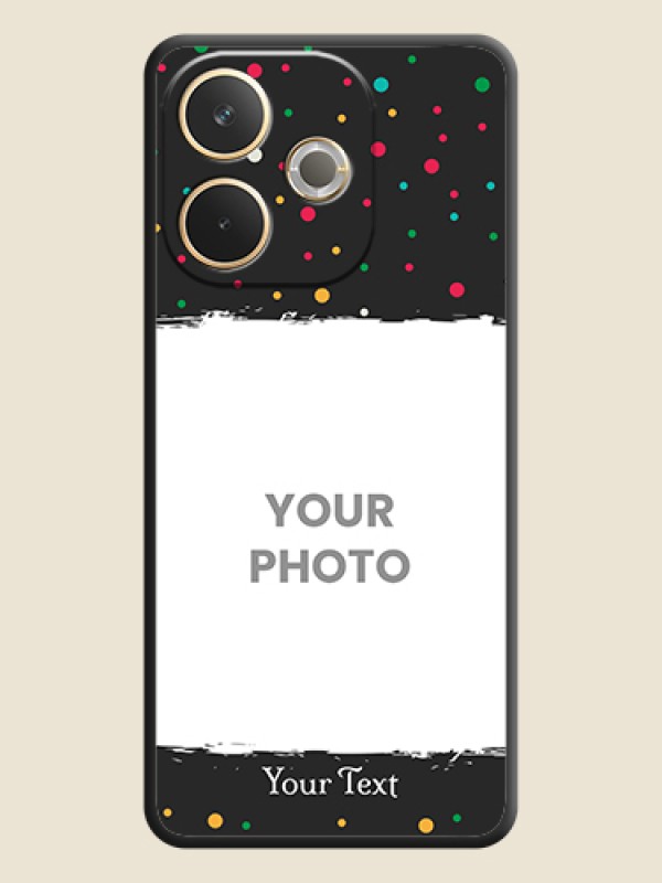 Custom Multicolor Dotted Pattern with Text On Space Black Custom Soft Matte Mobile Back Cover - Oppo A5 Pro 5G - alternate view