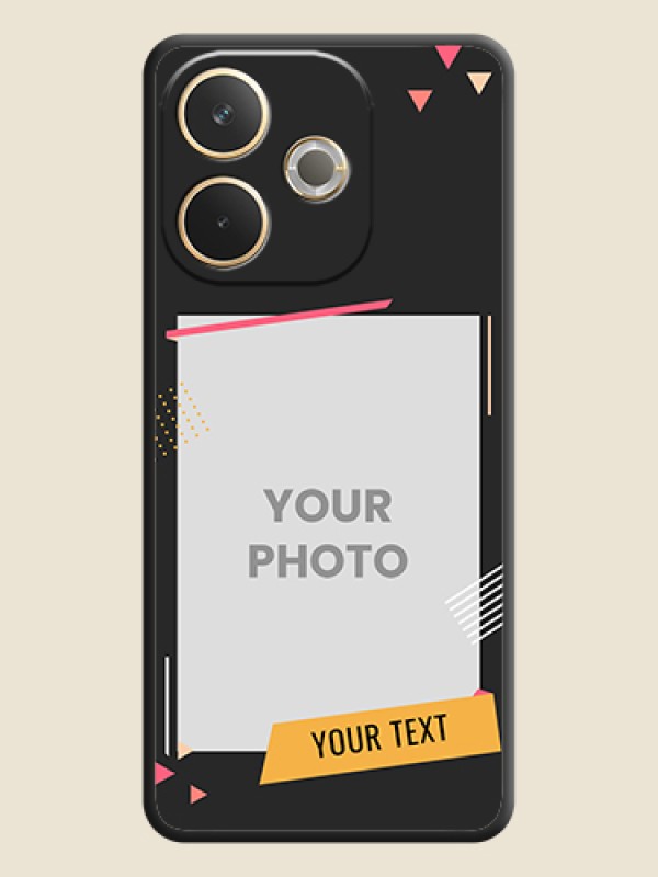 Custom Photo Frame with Triangle Small Dots on Photo On Space Black Custom Soft Matte Mobile Back Cover - Oppo A5 Pro 5G - alternate view