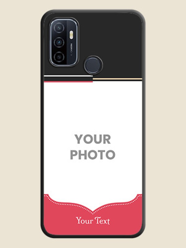 Custom Classic Plain Design with Name on Photo on Space Black Soft Matte Phone Cover - Oppo A53 2020 - alternate view