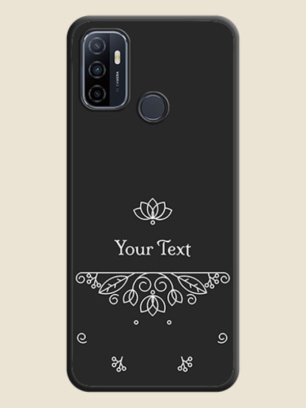 Custom Lotus Garden Custom Text On Space Black Personalized Soft Matte Phone Covers -Oppo A53 - alternate view