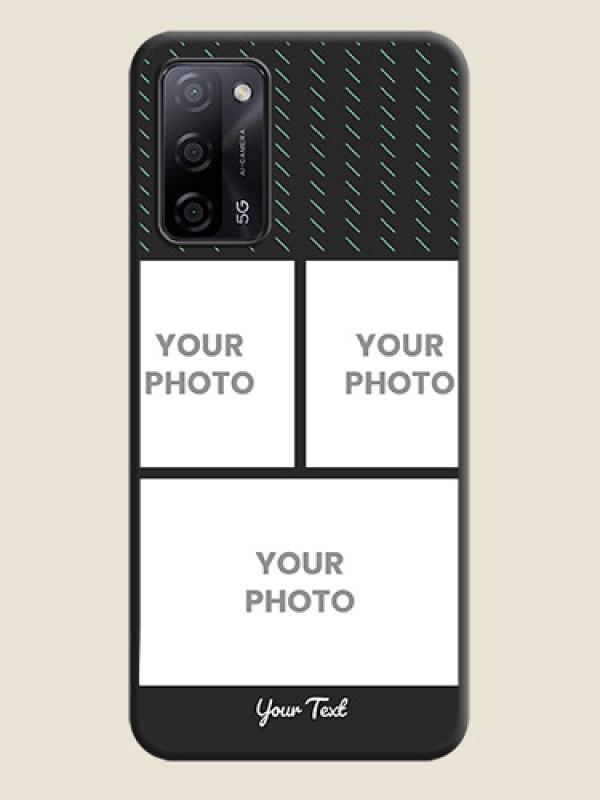 Custom Cross Dotted Pattern with 2 Image Holder  on Personalised Space Black Soft Matte Cases - Oppo A53s 5G - alternate view
